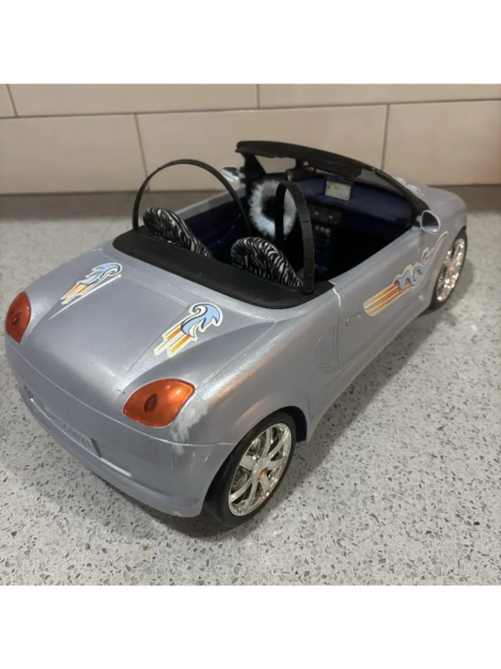 Vintage Mattel My Scene 2004 Masquerade Madness  Silver Convertible Car Barbie